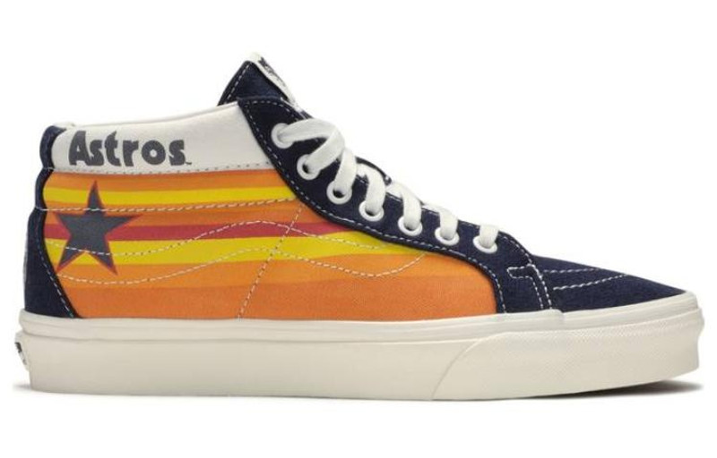 Vans 밴 MLB x SK8-MID 재발행물 Astros '파란 황색' VN0A3MV8RTI outlook