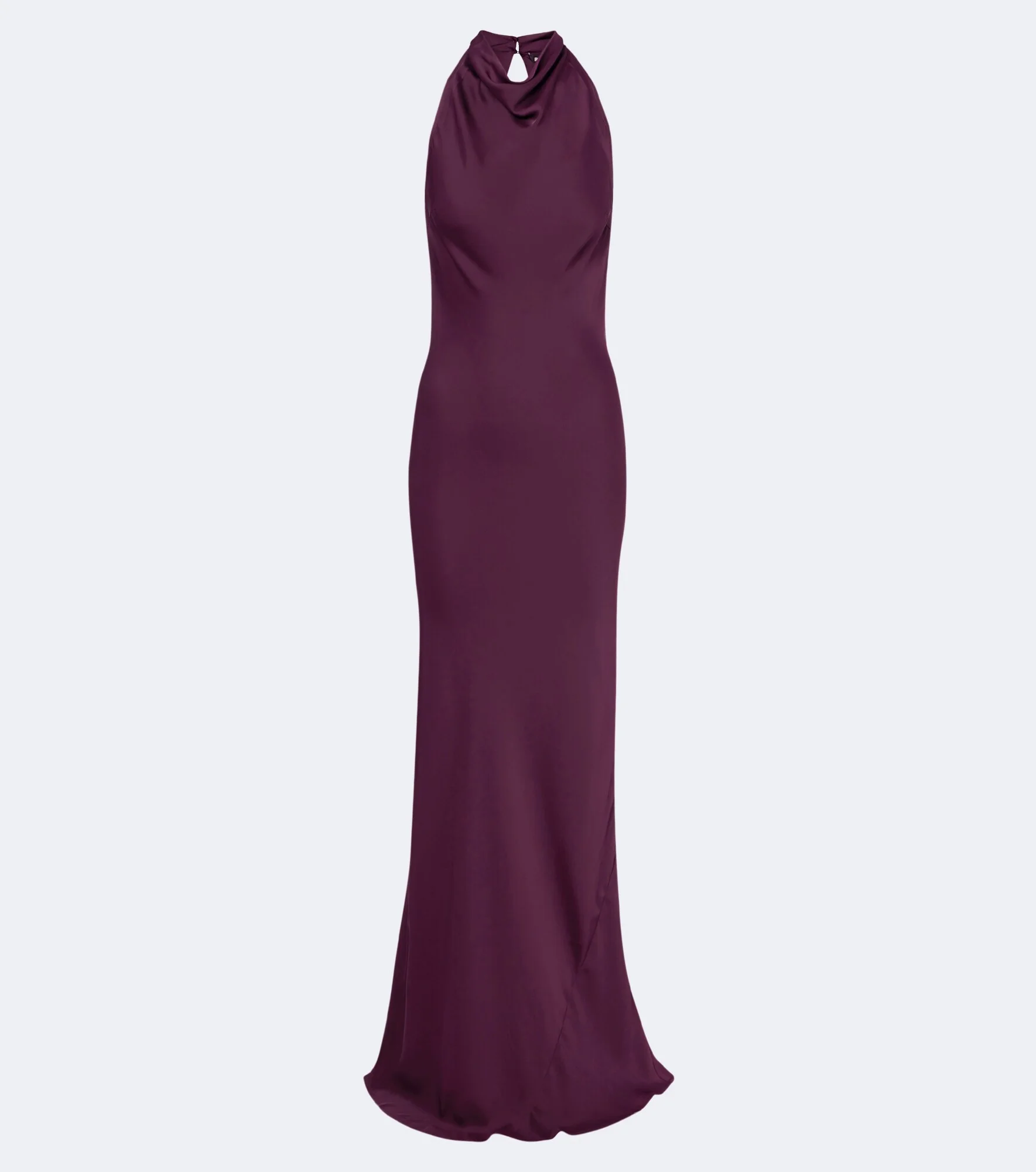 Draped satin cocktail dress - 1