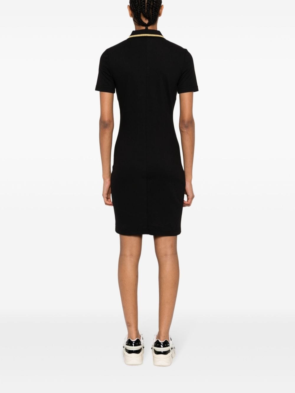 V-Emblem cotton polo minidress - 5