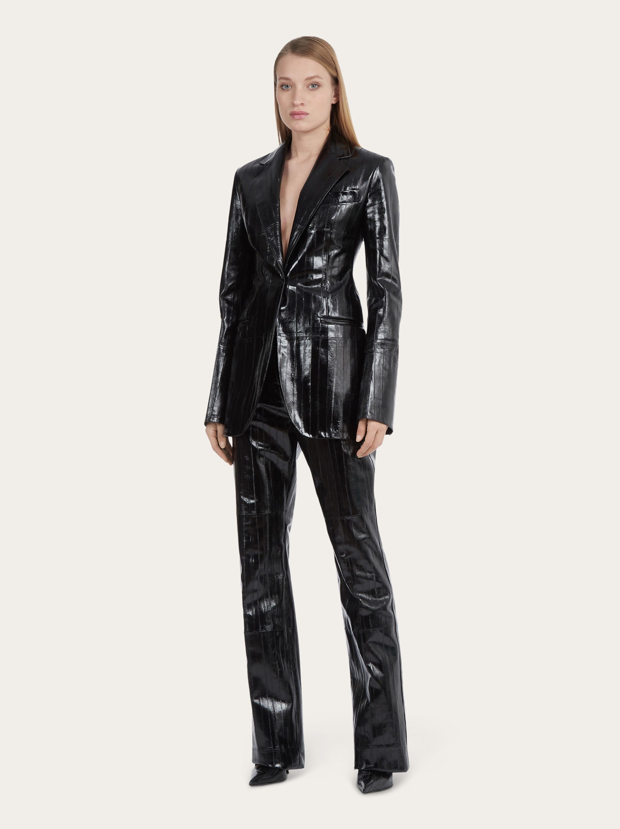 Straight leg leather trouser - 6