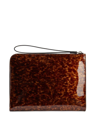 Giuseppe Zanotti Fabian tortoiseshell-effect patent leather clutch outlook