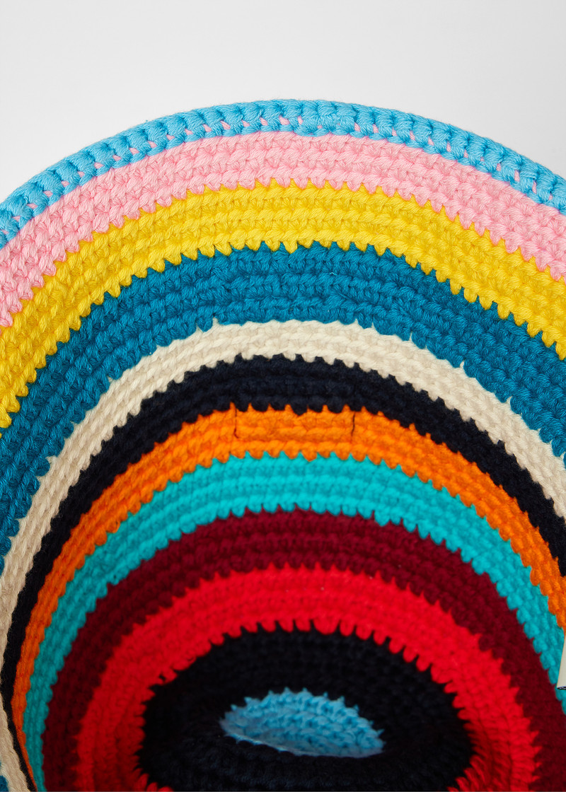 'Signature Stripe' Crochet Bucket Hat 4