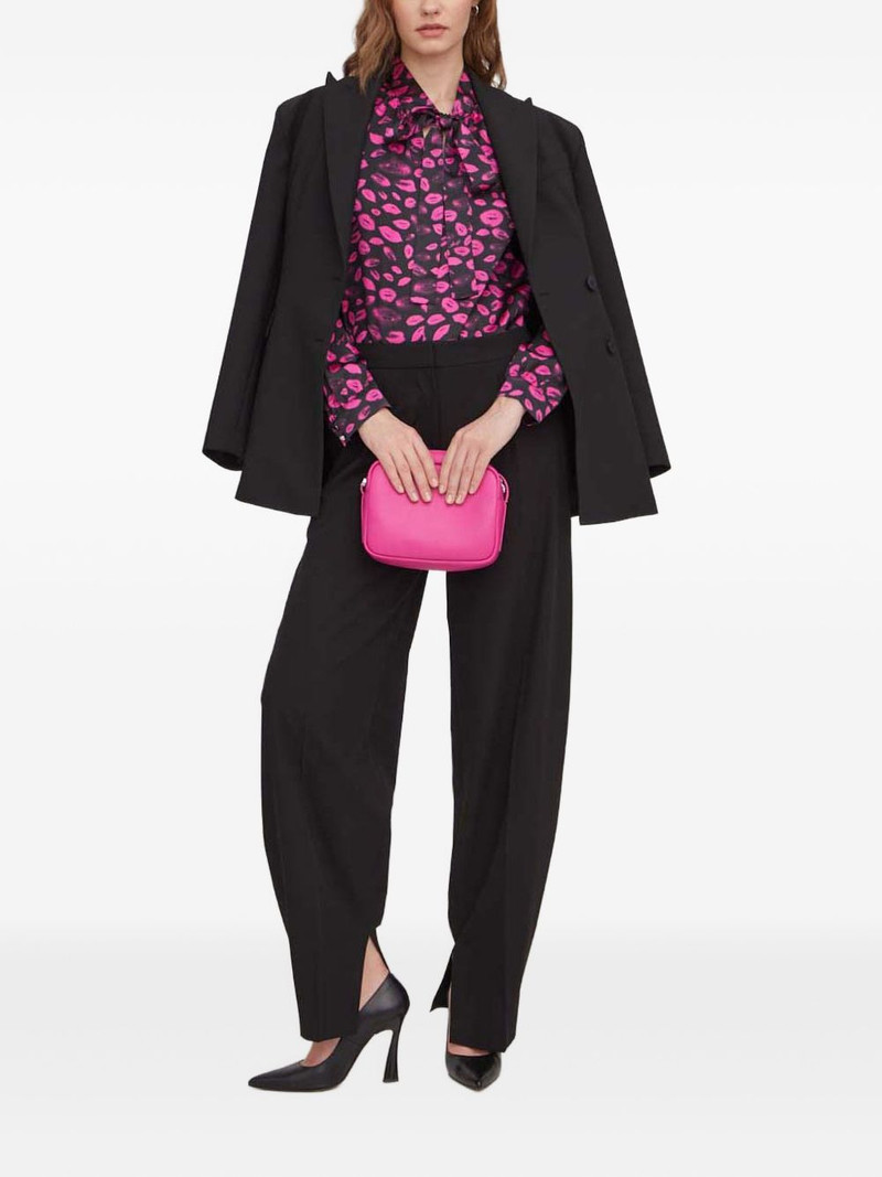 HUGO tied lips-print blouse outlook