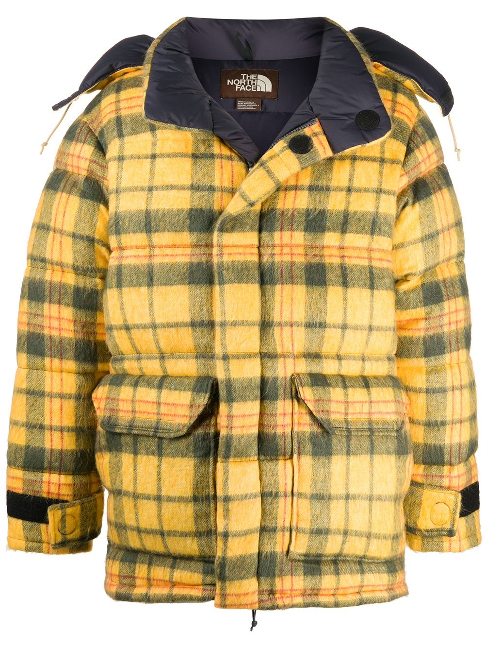 padded check down jacket - 1