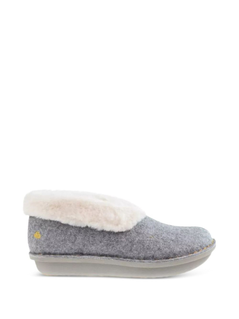 Clarks Originals fur trim step flow low sandals outlook
