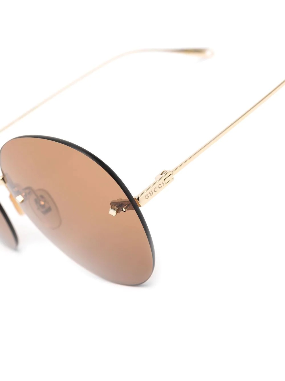 rimless round-frame sunglasses - 3