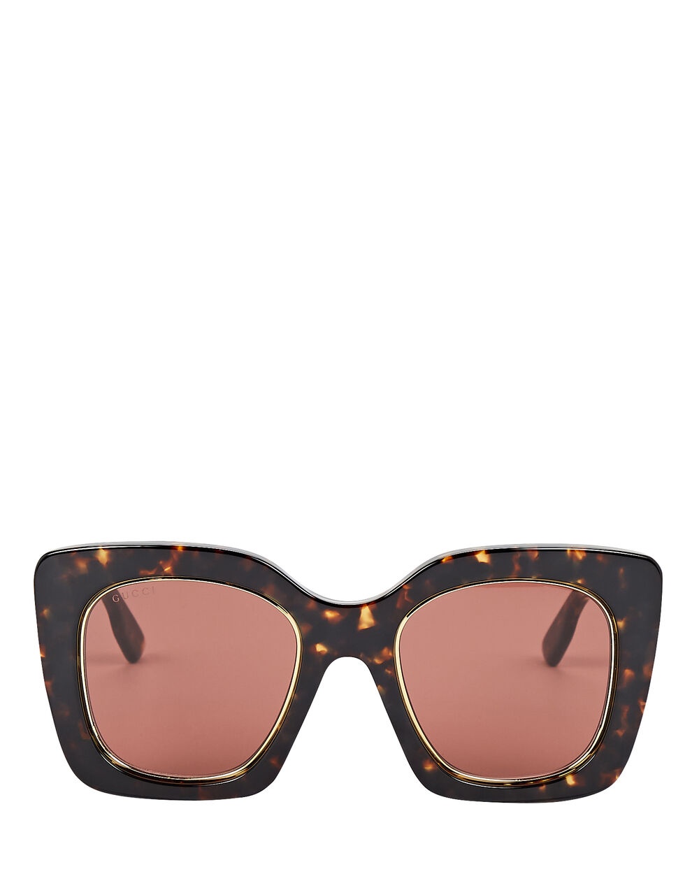 Oversized Square Tortoiseshell Sunglasses - 1