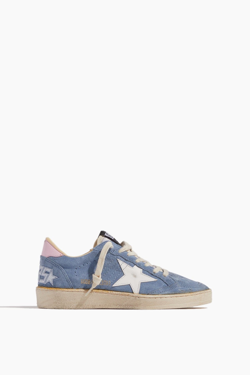 Ballstar Suede Sneaker in Powder Blue/White/Pink 1