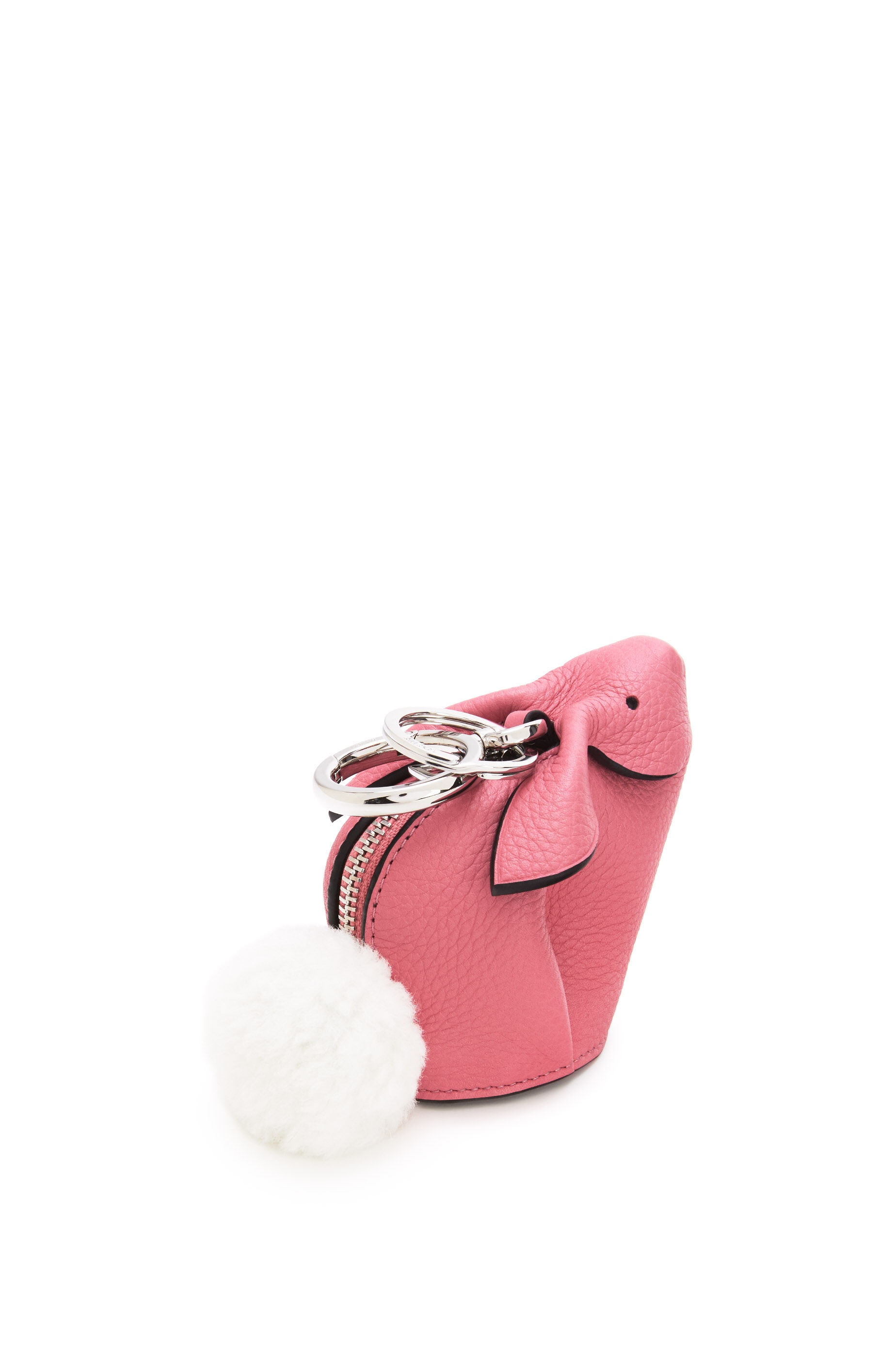 Bunny charm in grained calfskin and shearling - 2