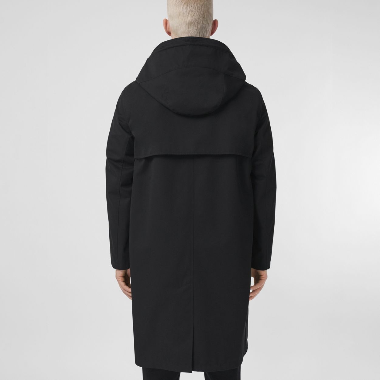 Cotton Gabardine Hooded Car Coat - 3