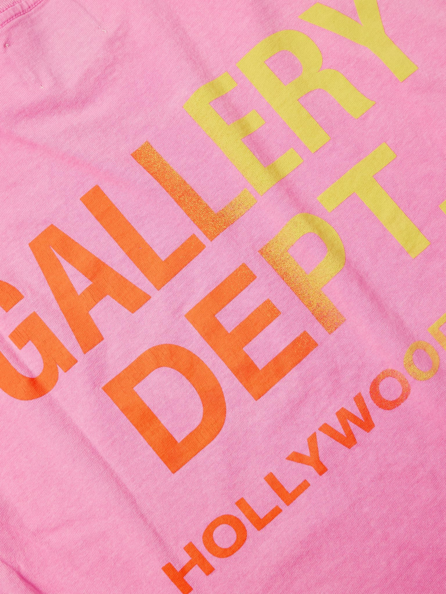 Boardwalk Logo-Print Paint-Splattered Cotton-Jersey T-Shirt Pink - 5