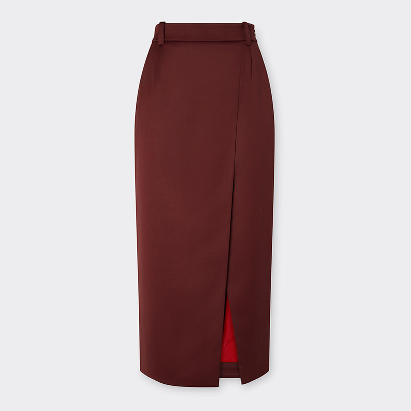 Wool satin skirt 6