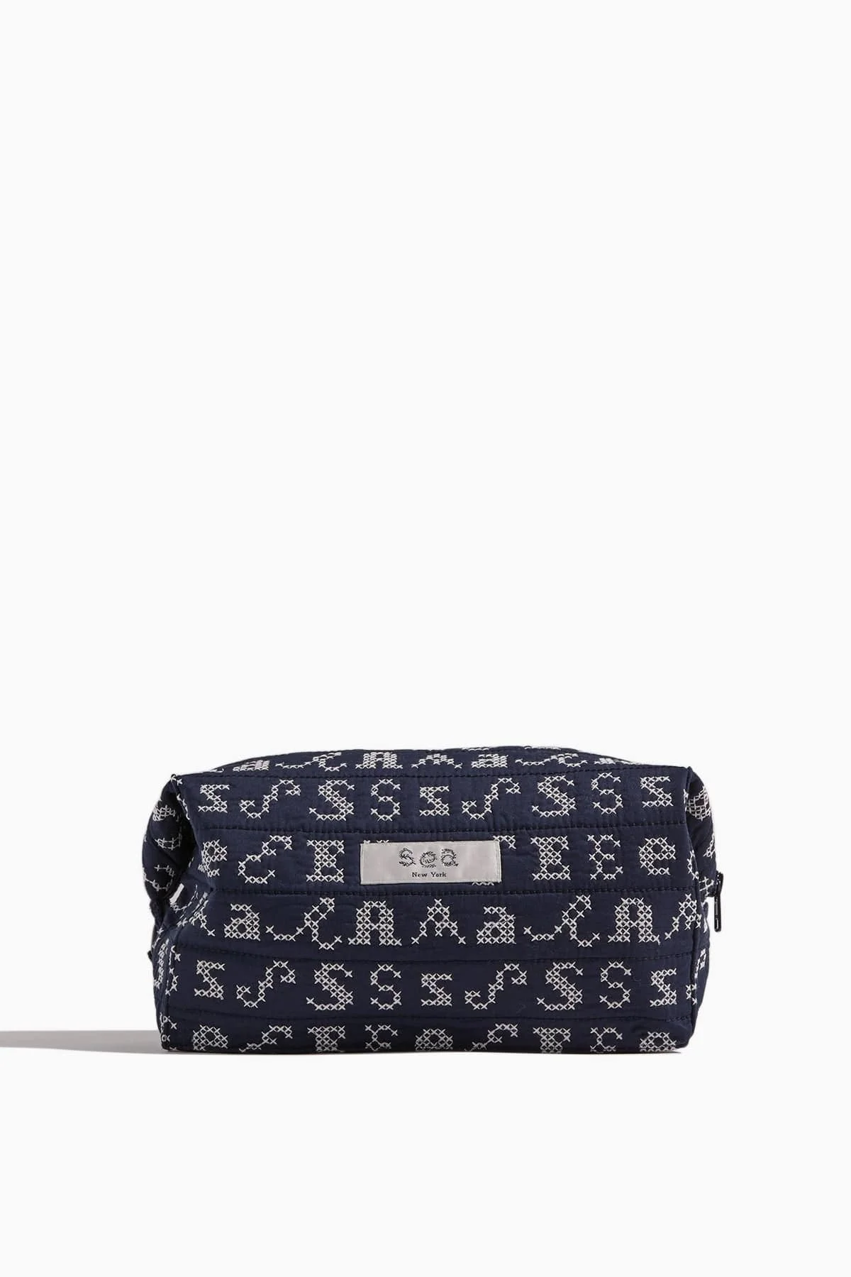 Kit Embroidery Cosmetic Case in Navy - 1