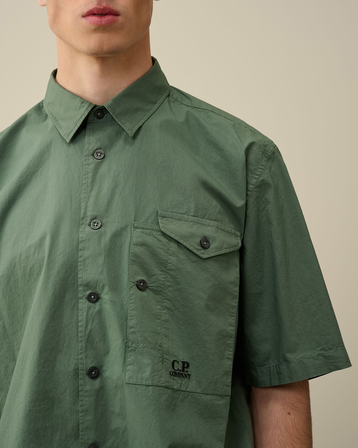 Cotton Popeline Short Sleeved Shirt - 4