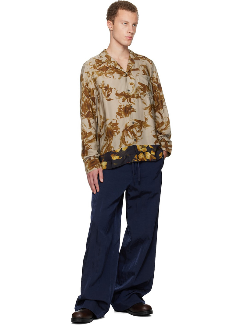 Dries Van Noten Beige Sateen Shirt outlook