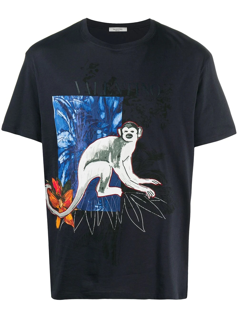 monkey-print T-shirt - 1