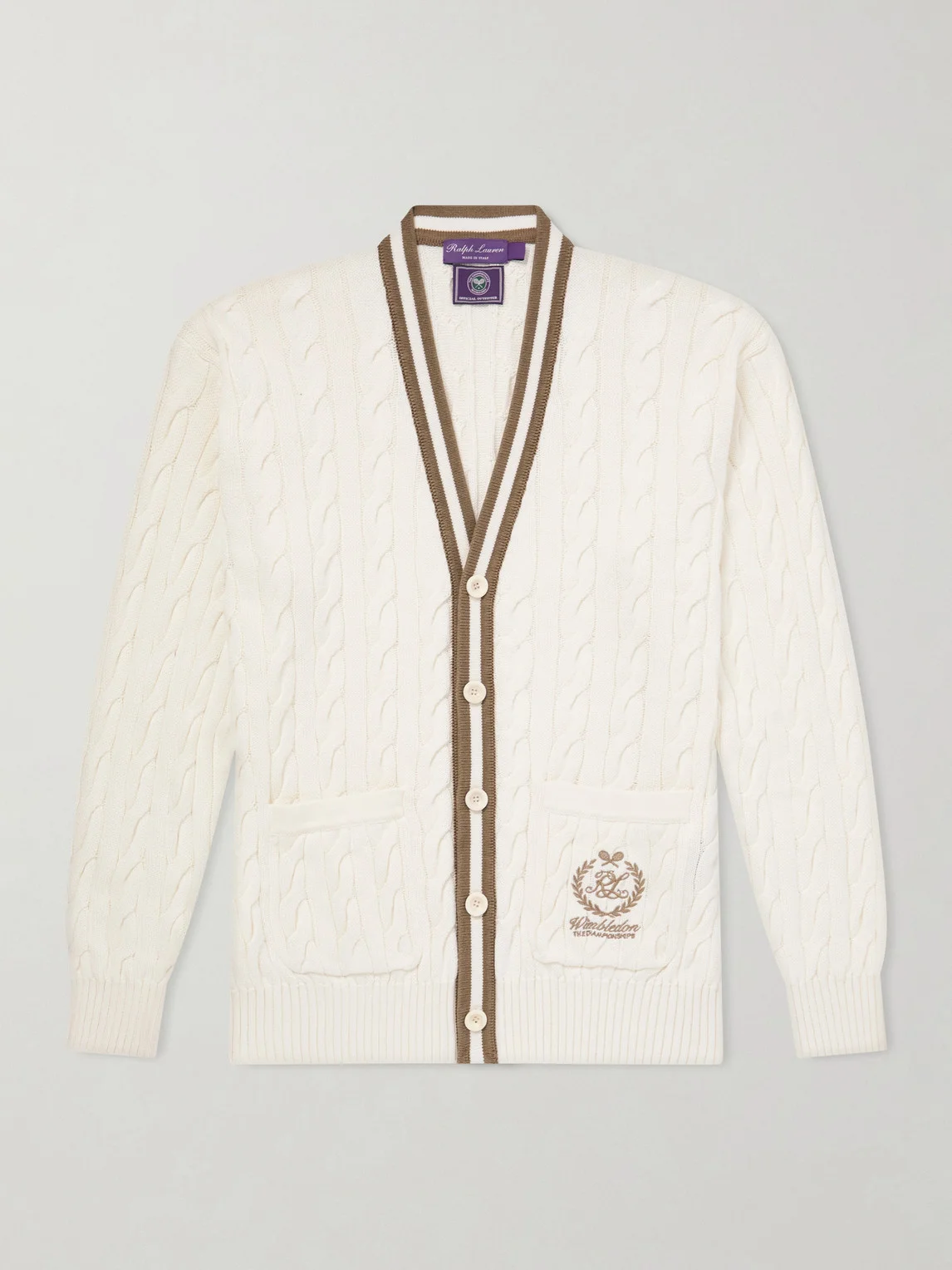 Wimbledon Capsule Cotton and Silk Cardigan - 1