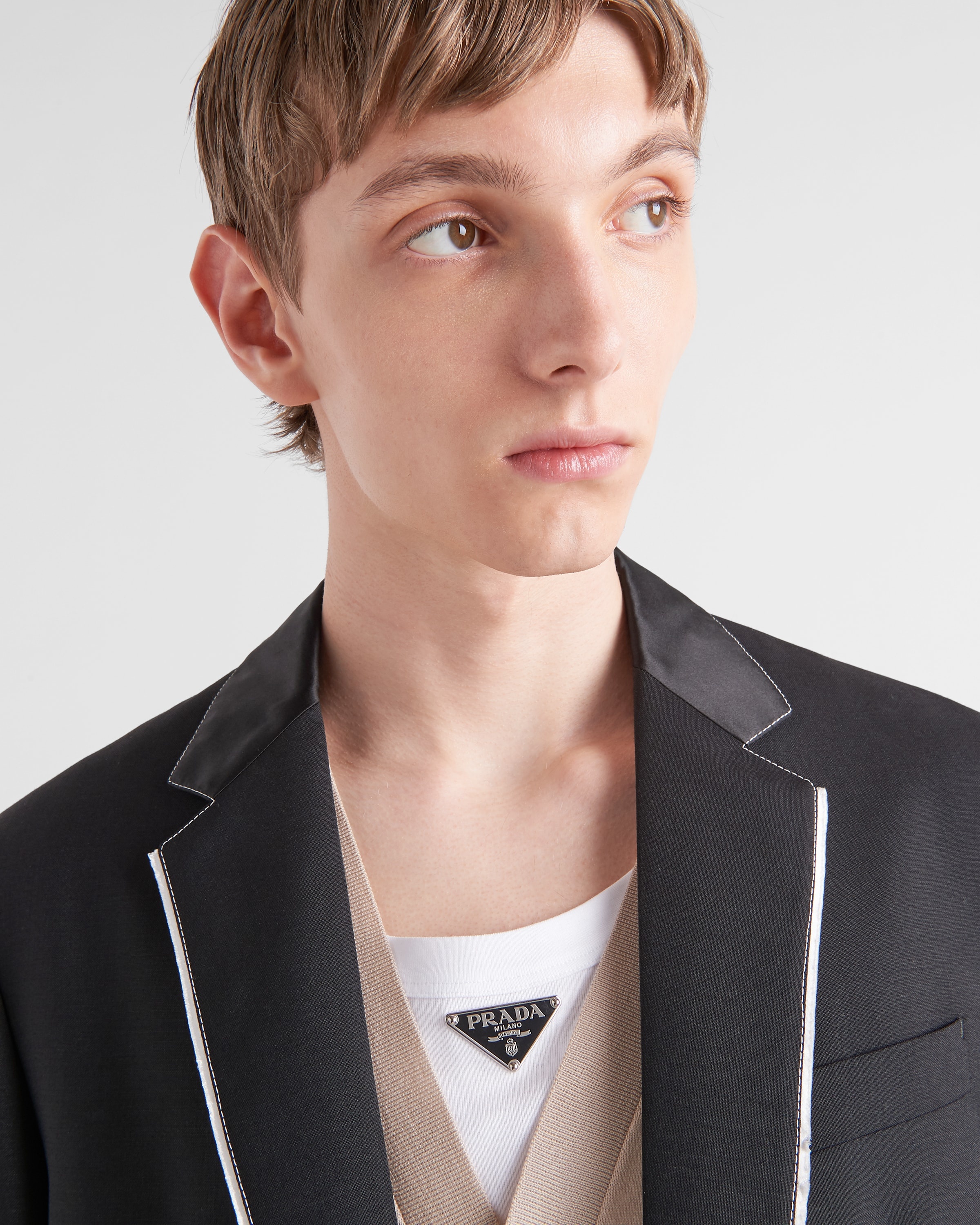 Prada Single-breasted mohair wool jacket | REVERSIBLE