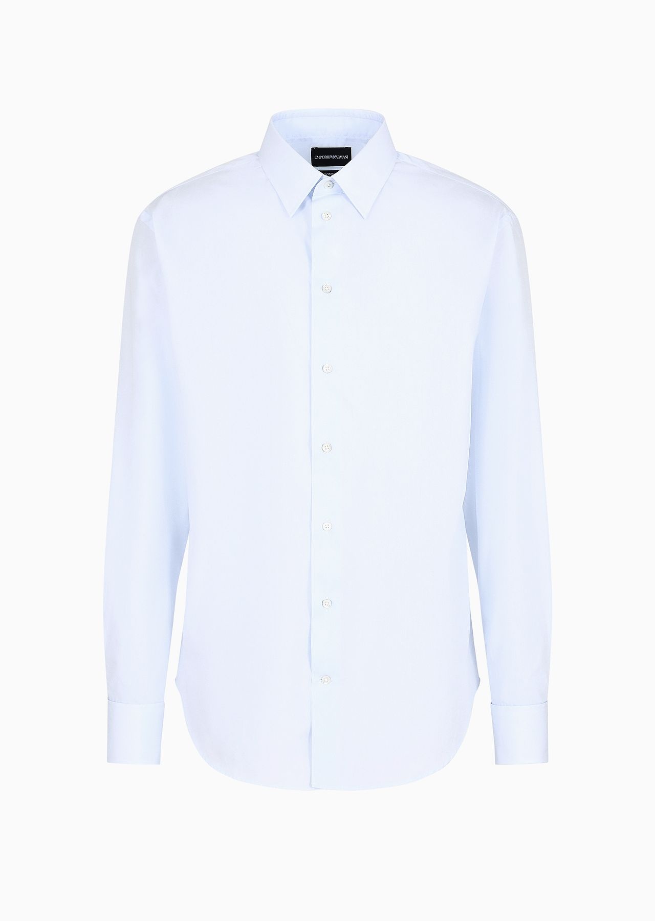 Cotton-poplin shirt with classic collar - 1