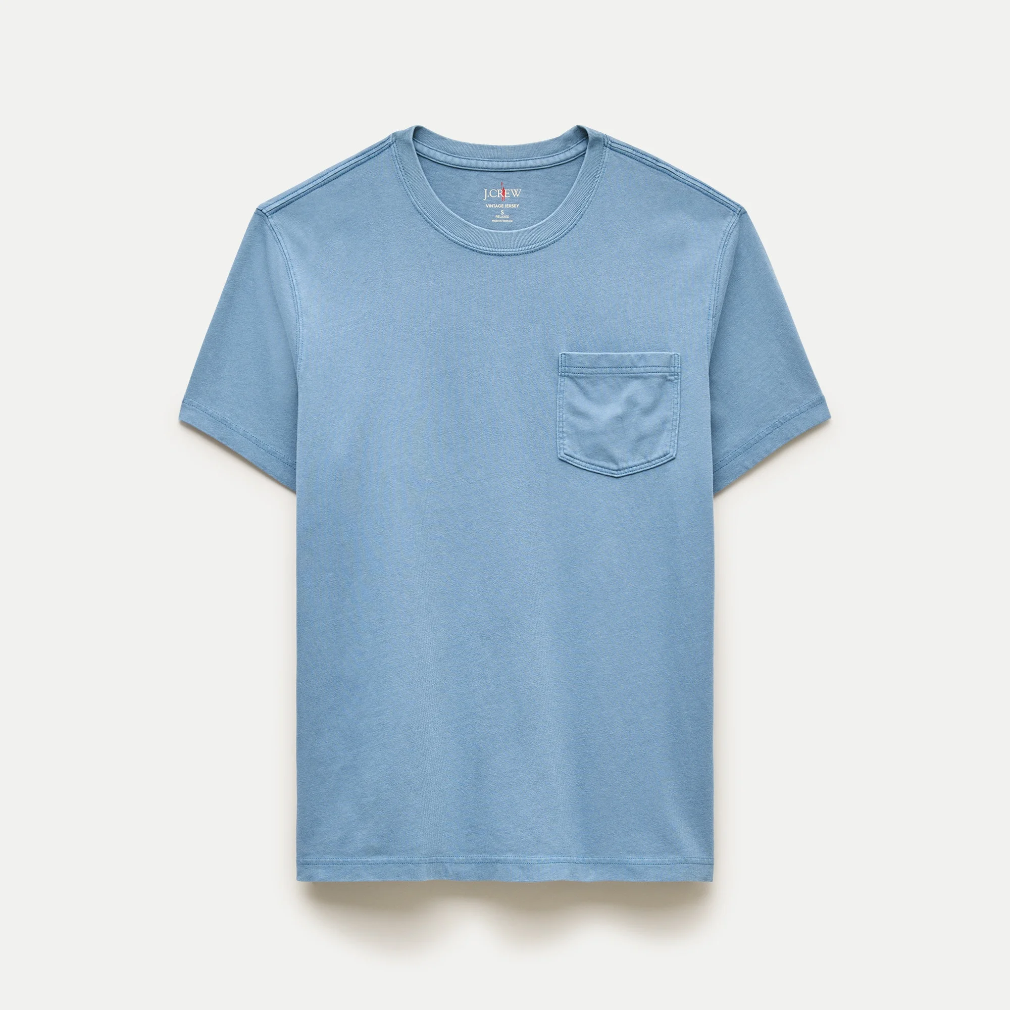 Vintage-wash cotton pocket T-shirt - 1
