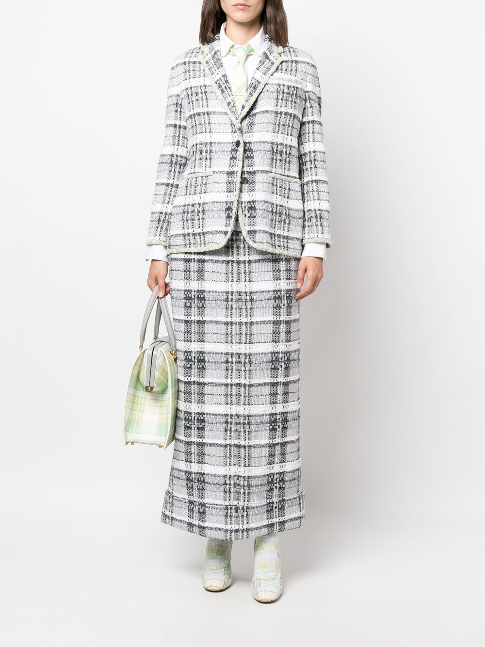 tweed single-breasted jacket - 2
