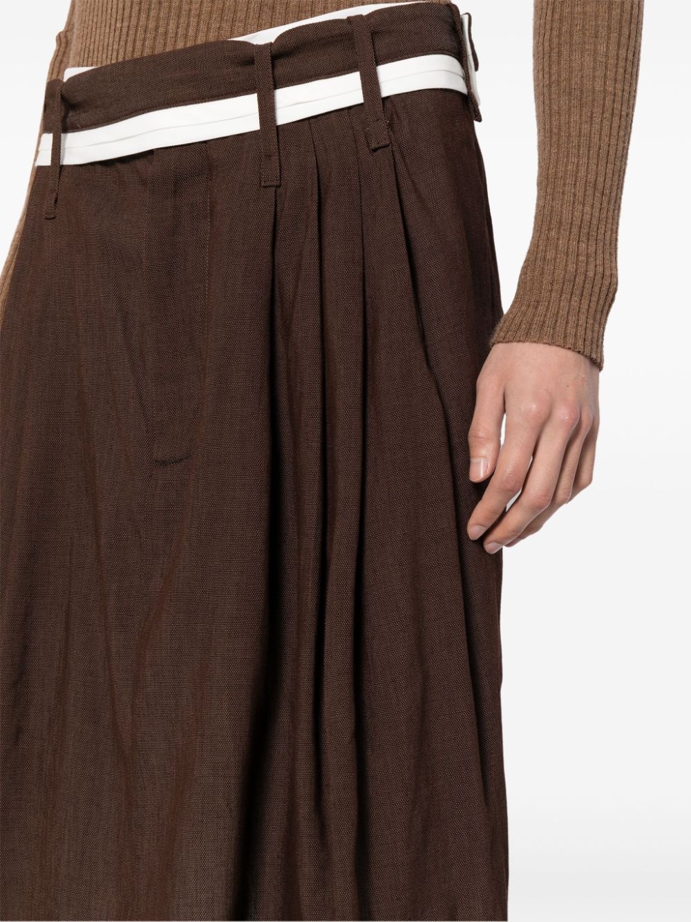 pleated belted skirt - 5