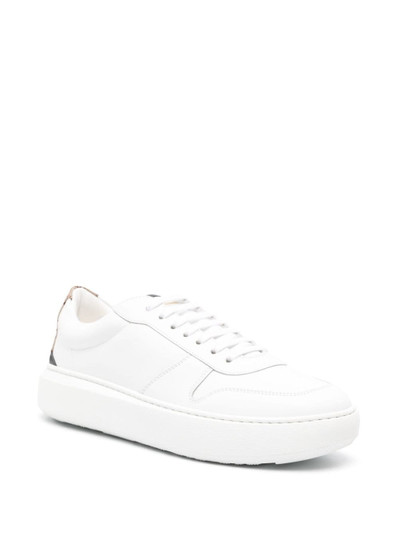 Herno leather lace-up sneakers outlook