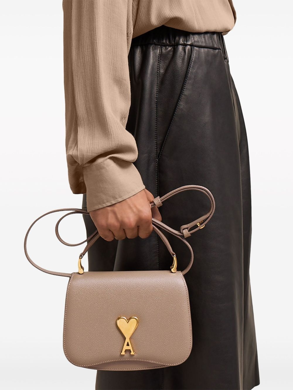 mini Paris Paris leather shoulder bag - 2