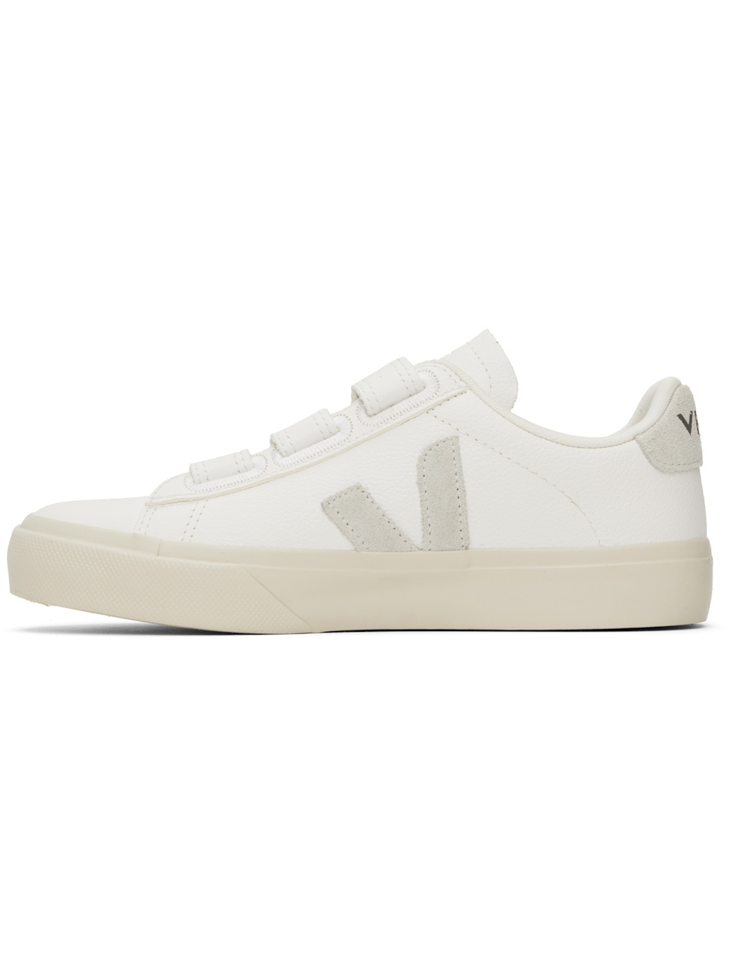 White & Gray Recife Leather Sneakers - 3