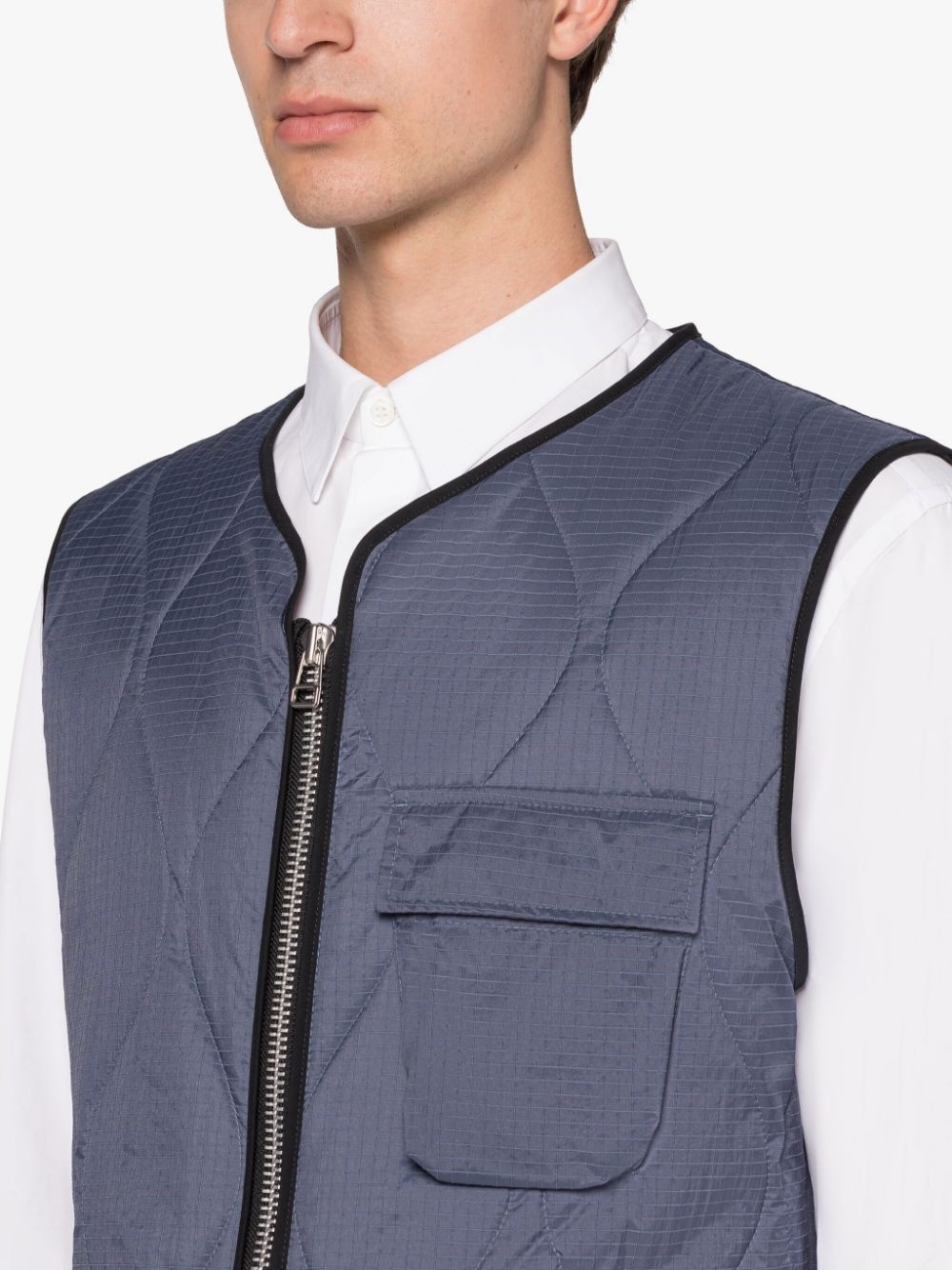 GENERAL NAVY NYLON GILET - 5