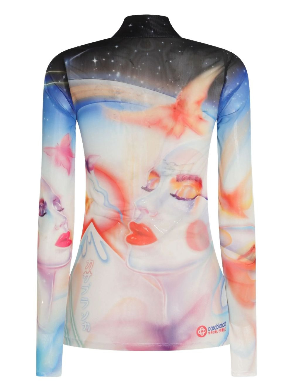 graphic-print long-sleeve top - 2