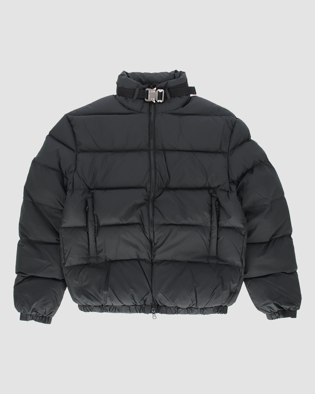 NYLON PUFFER WITH SILVER SIGNATURE BUCKLE - 1