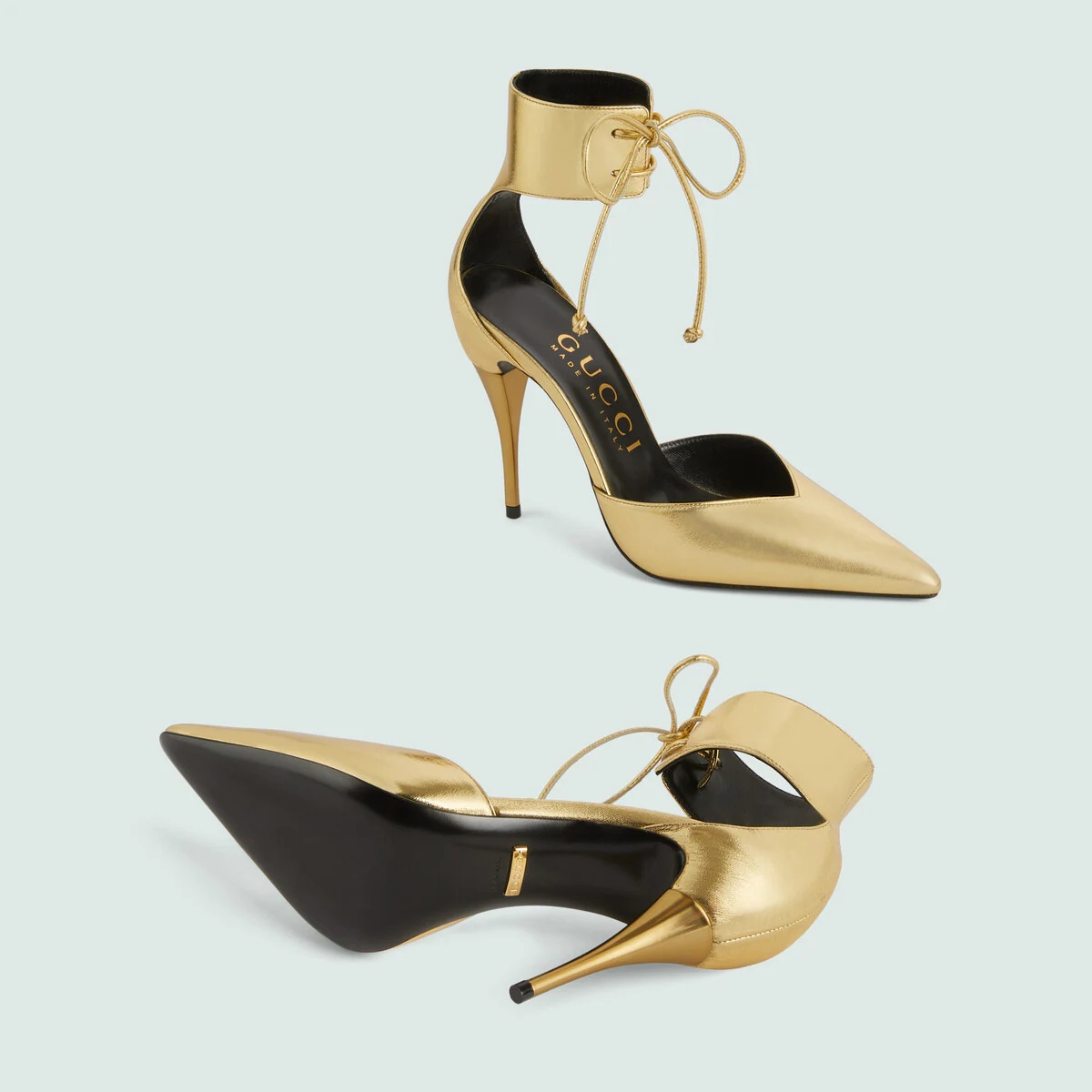 Women's high heel metallic pump - 6