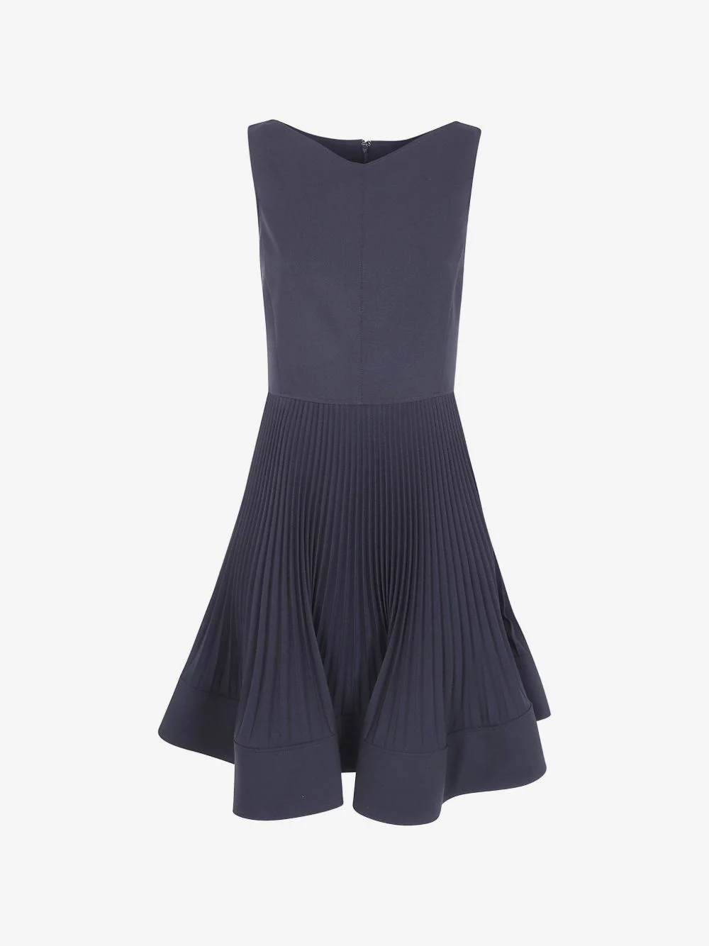 pleated-skirt sleeveless mini dress - 1