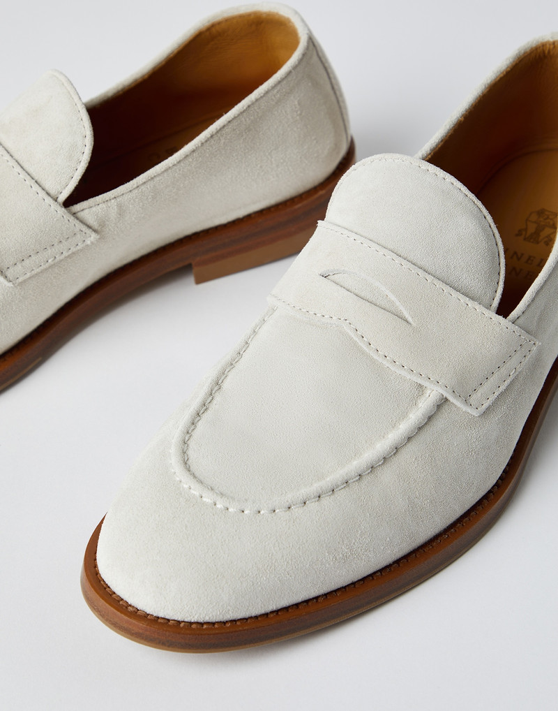 Suede penny loafers 4