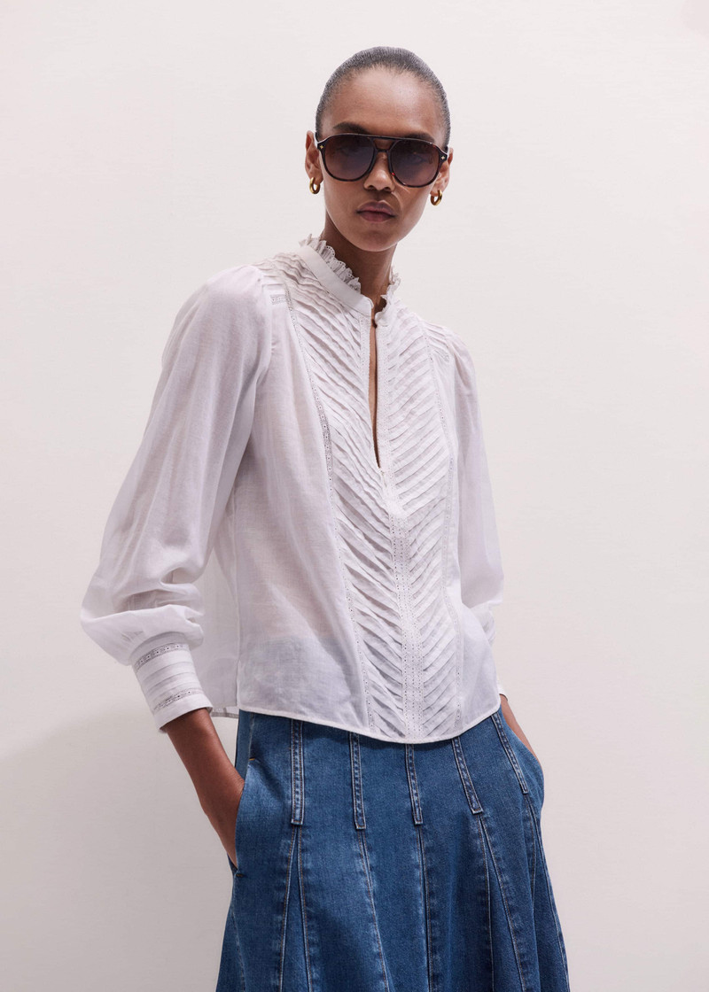 High Neck Pintuck Top 6