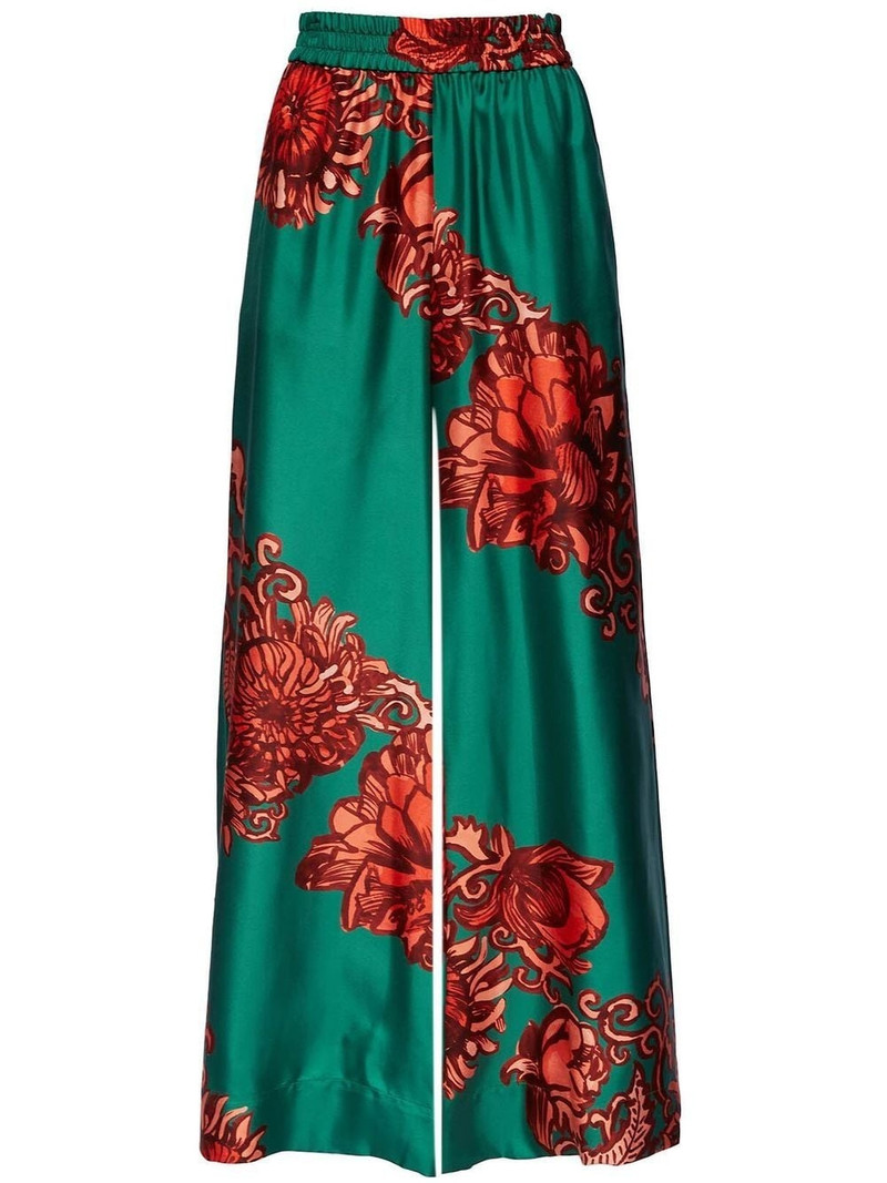 floral-print palazzo trousers 1
