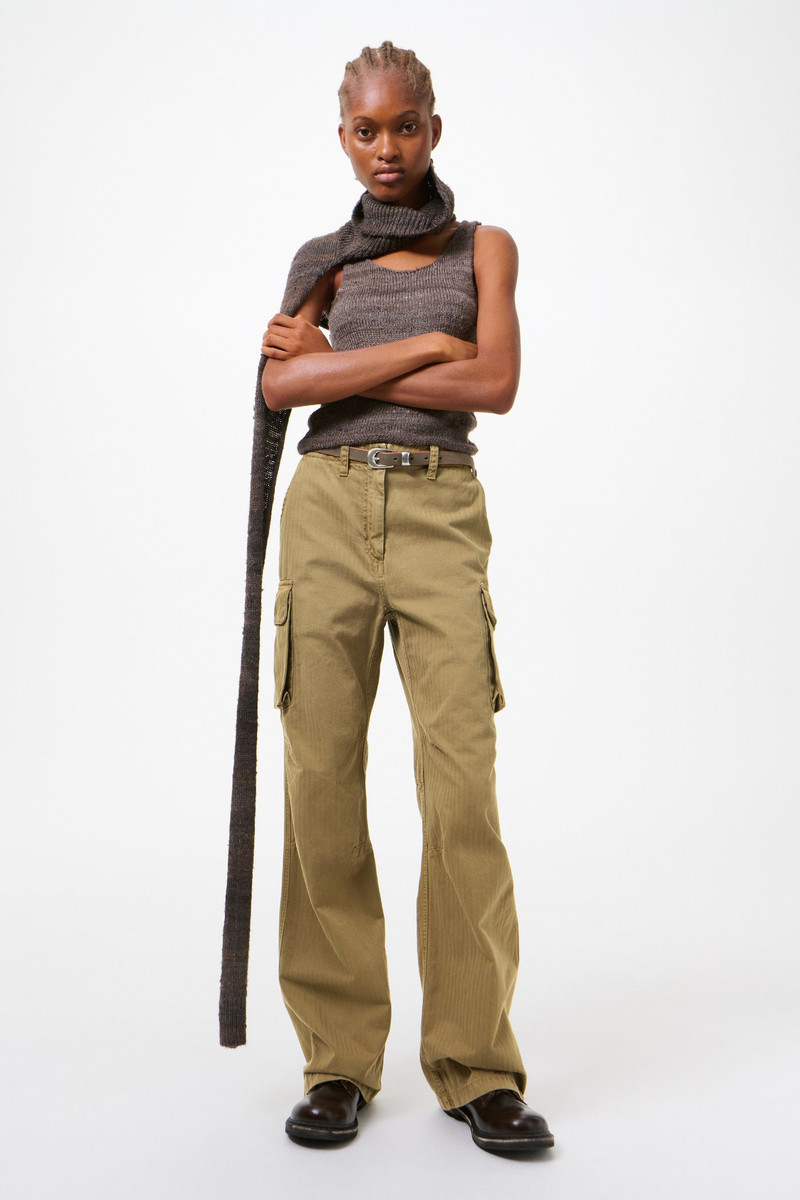 Our Legacy Peak Cargo Uniform Olive Herringbone outlook