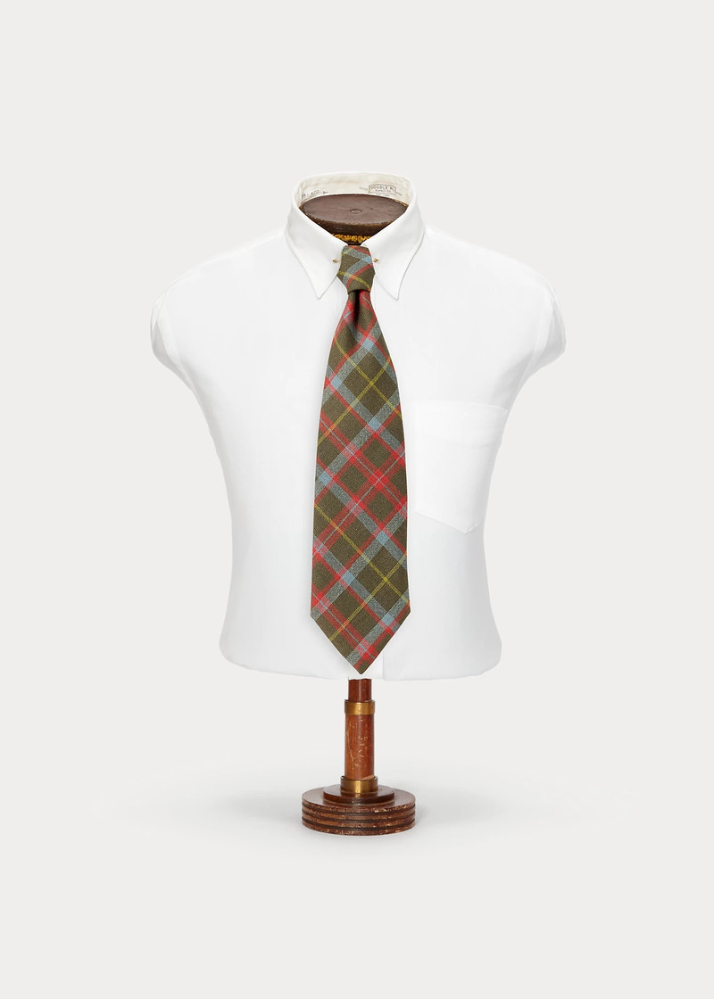 Handmade Plaid Wool Tie 1