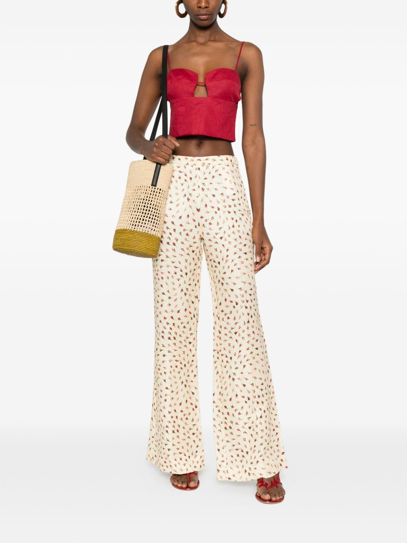 Sandro floral-print palazzo pants outlook