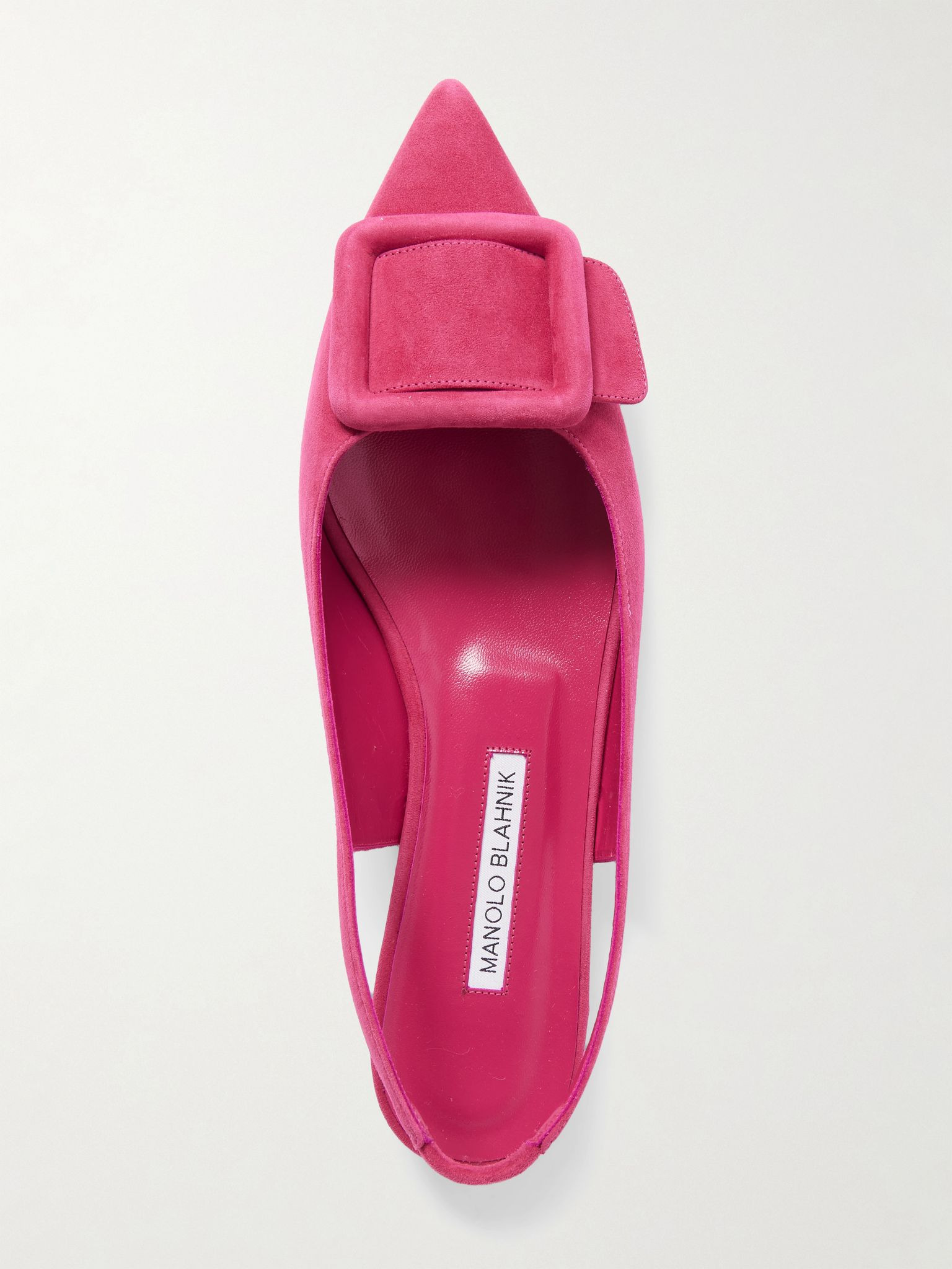 Maylura buckled suede slingback flats Pink - 5
