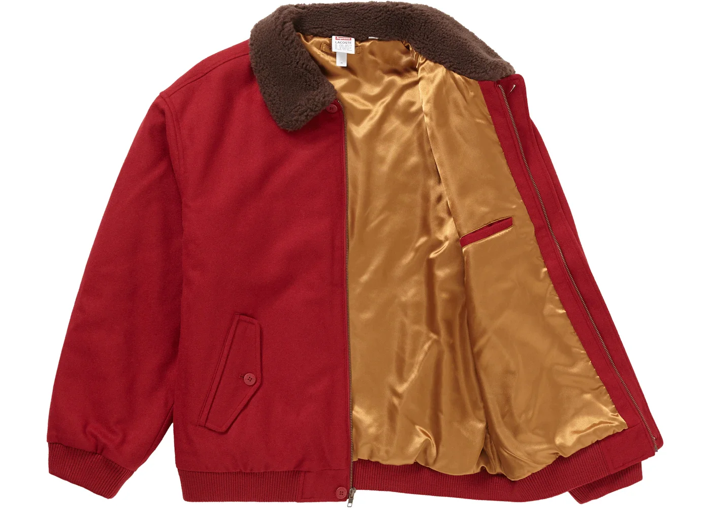 Supreme Supreme LACOSTE Wool Bomber Jacket Red - b1113ab6-cae3 
