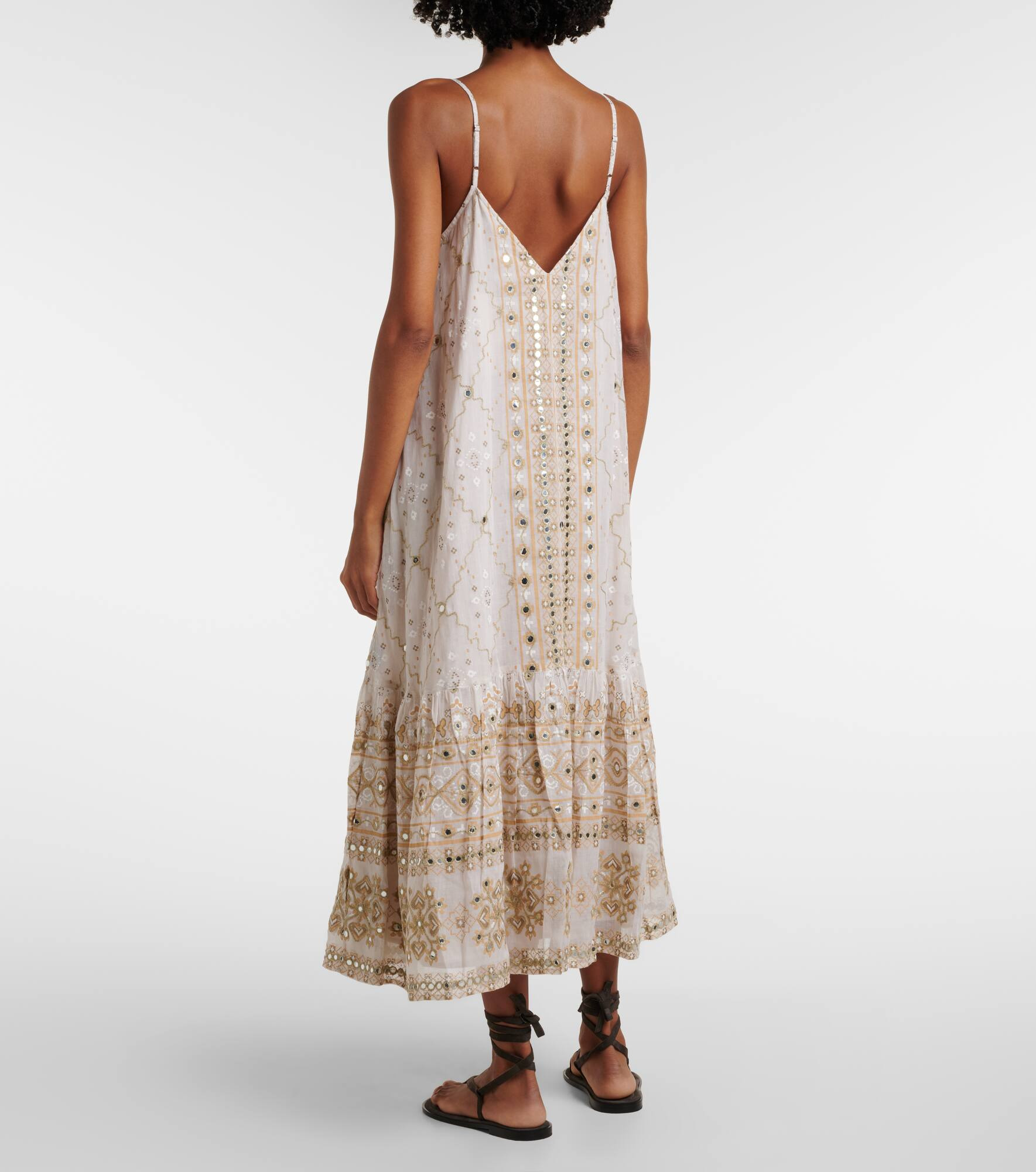Mosaic printed cotton midi dress - 3