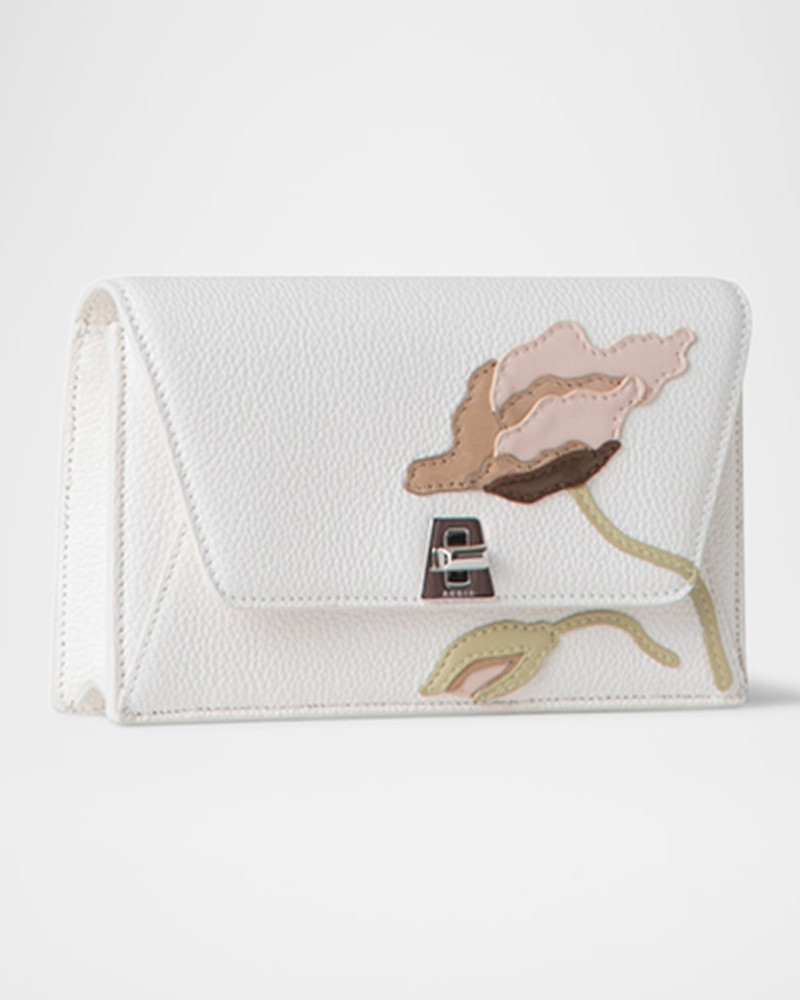 AKRIS Anouk Envelope Flap Flower Leather Shoulder Bag outlook