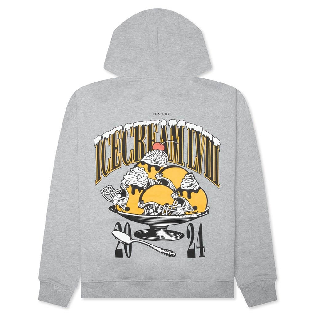 FEATURE X ICECREAM SUPER BOWL HOODIE - HEATHER GREY - 2