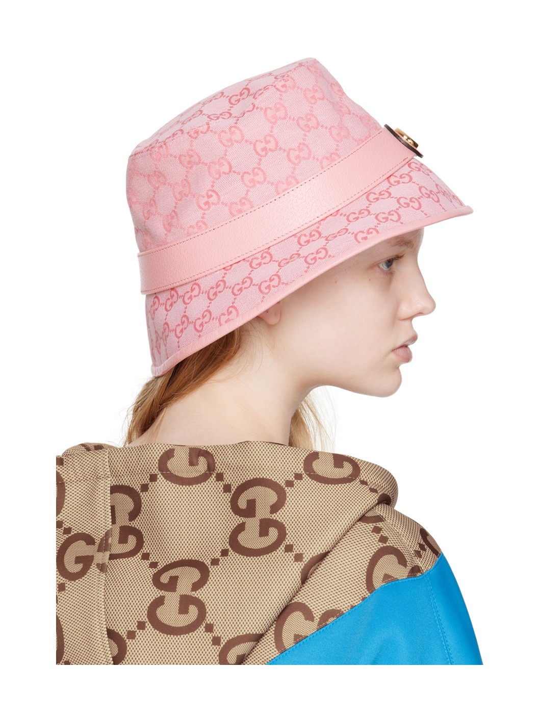 Pink GG Bucket Hat - 3