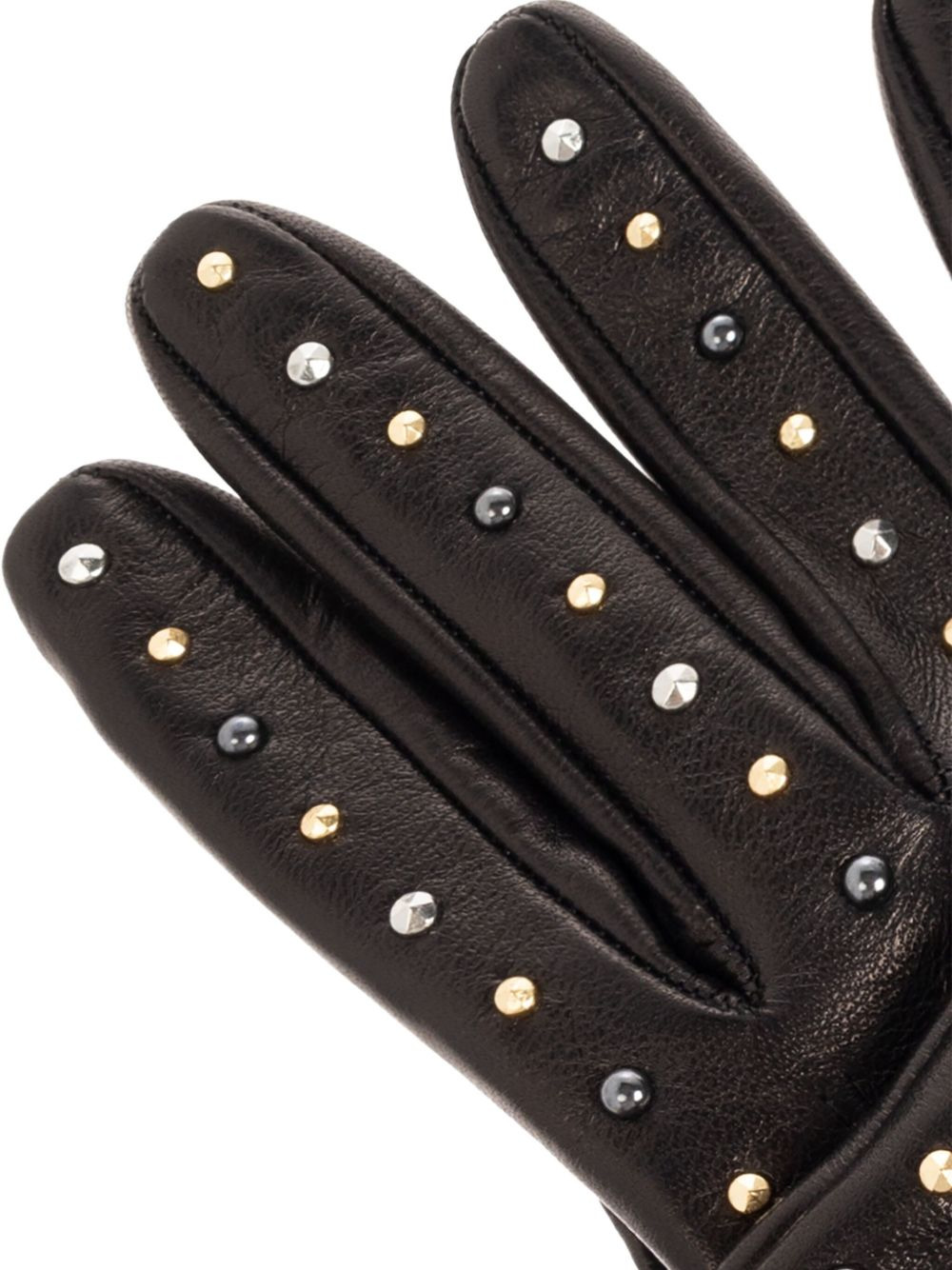 studded leather gloves - 3