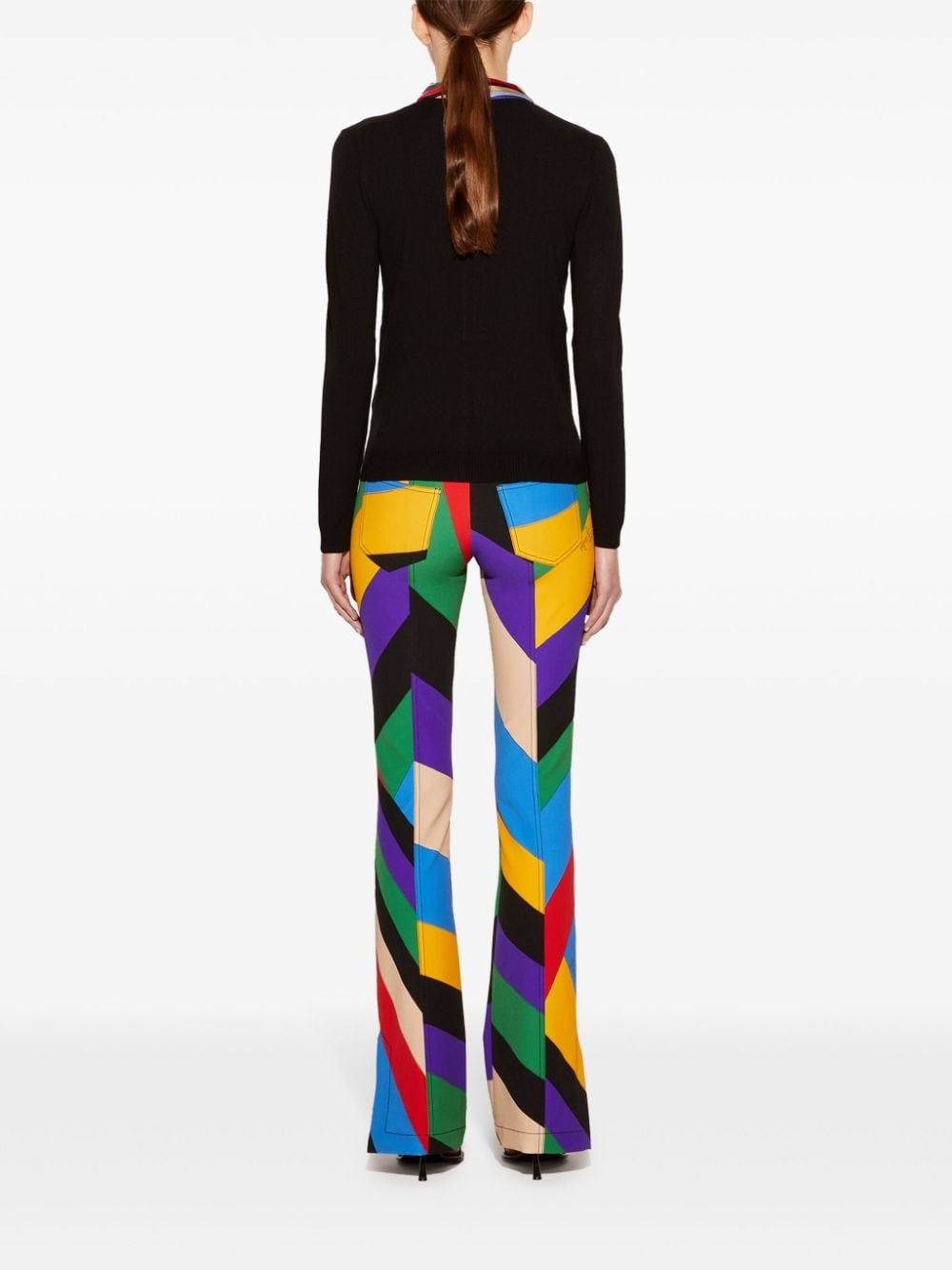 multicolor-trim cardigan - 4