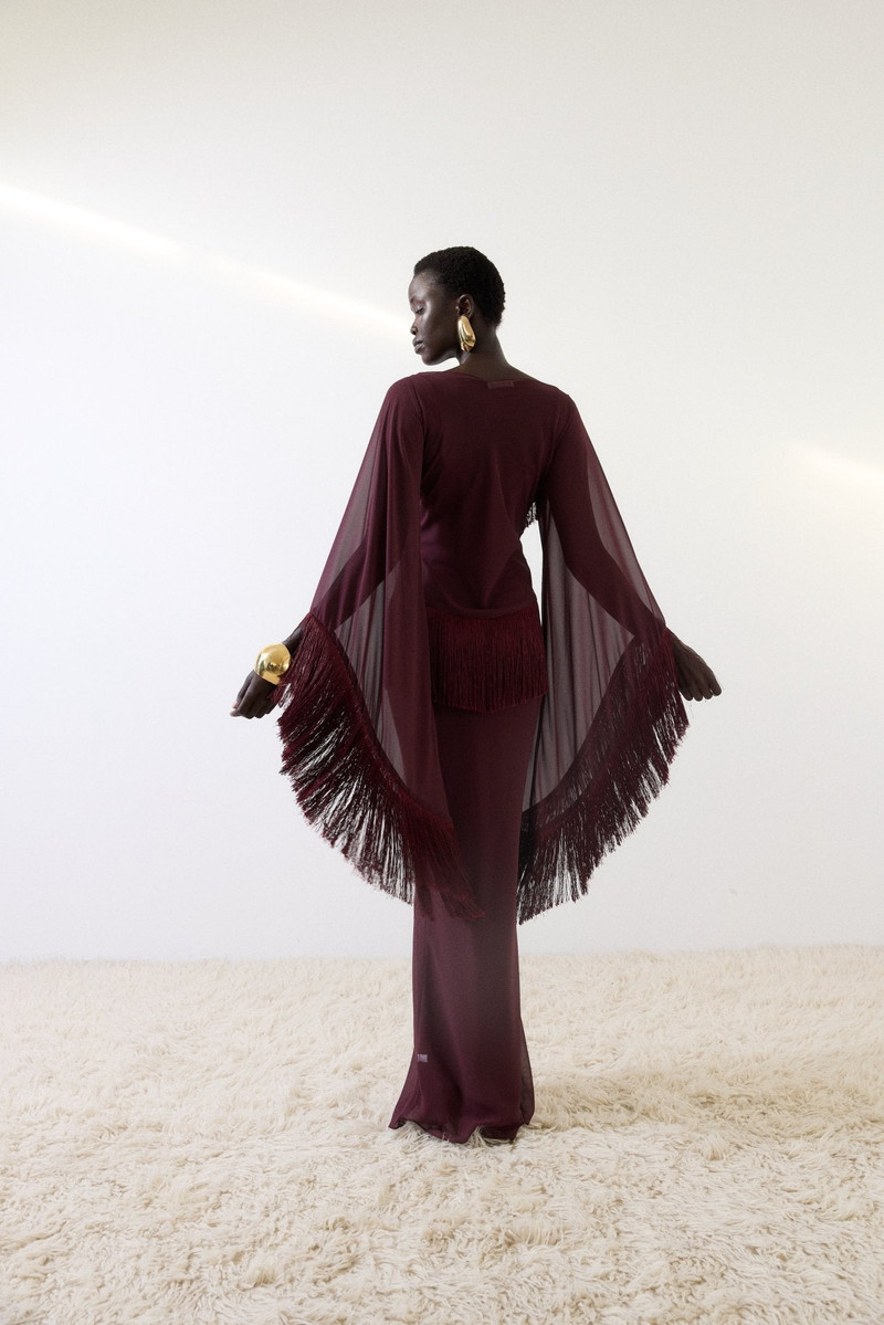 CRISTAL MAXI DRESS IN EARTH CHIFFON 6