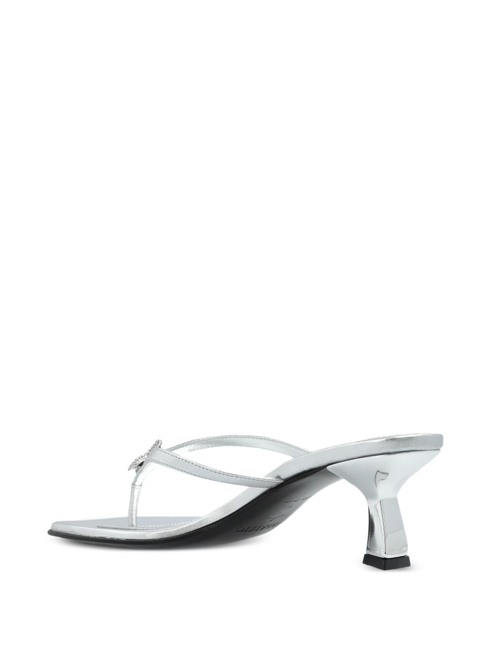 metallic-leather sandals - 3